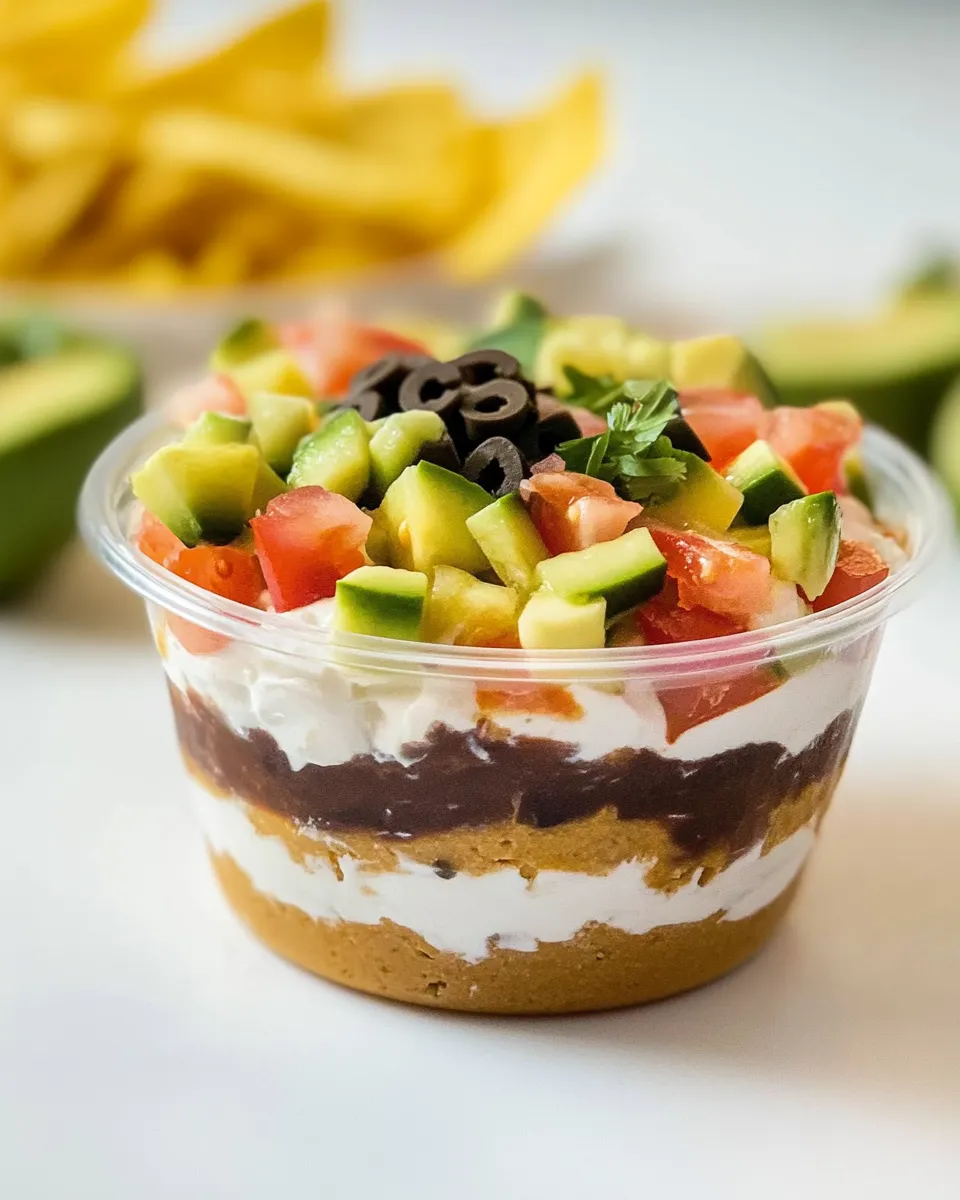 Easy Individual Seven Layer Dip recipe photo