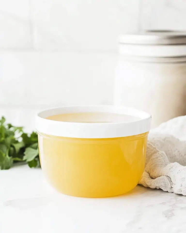 Homemade Instant Pot Chicken Stock photo