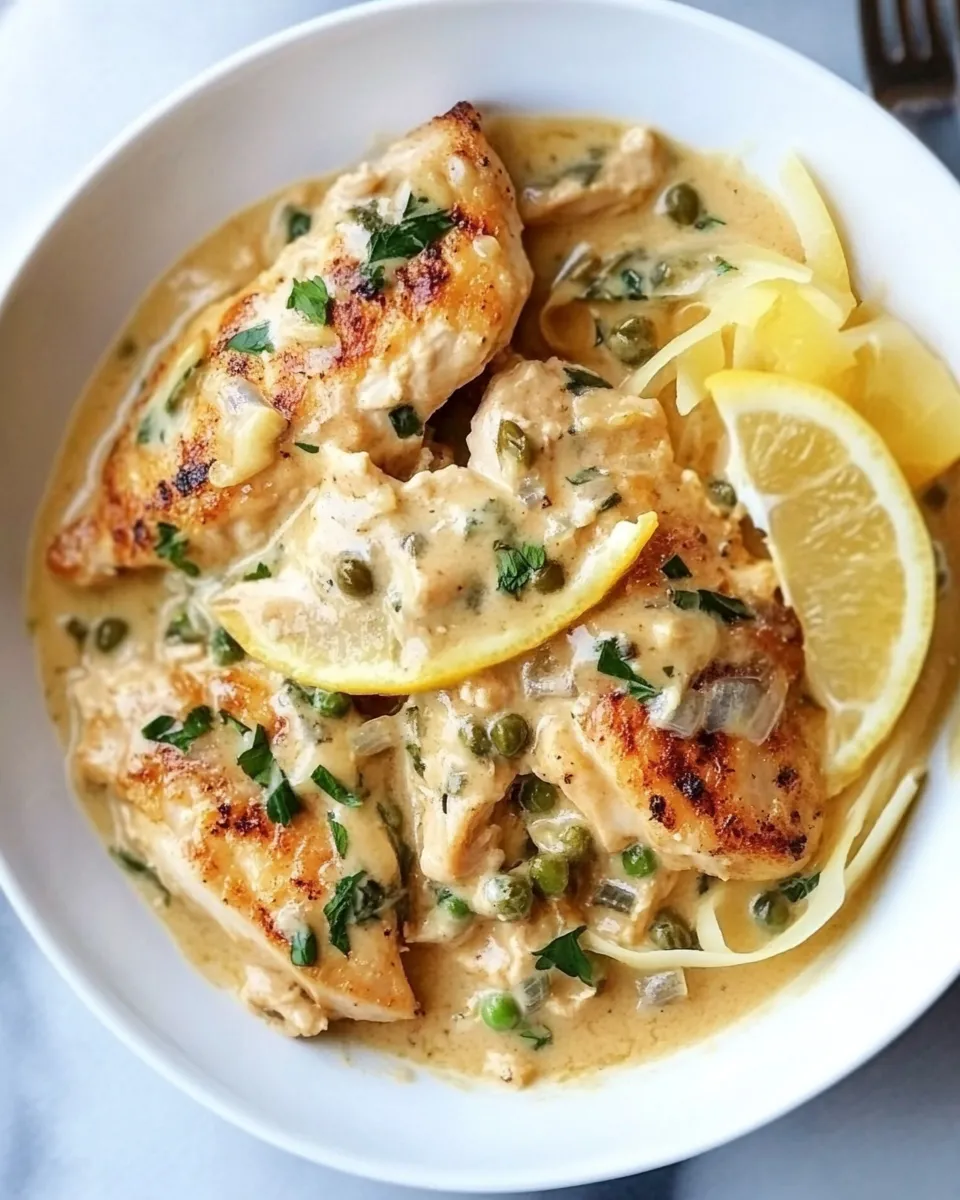 Savory Instant Pot Creamy Chicken Piccata dish photo