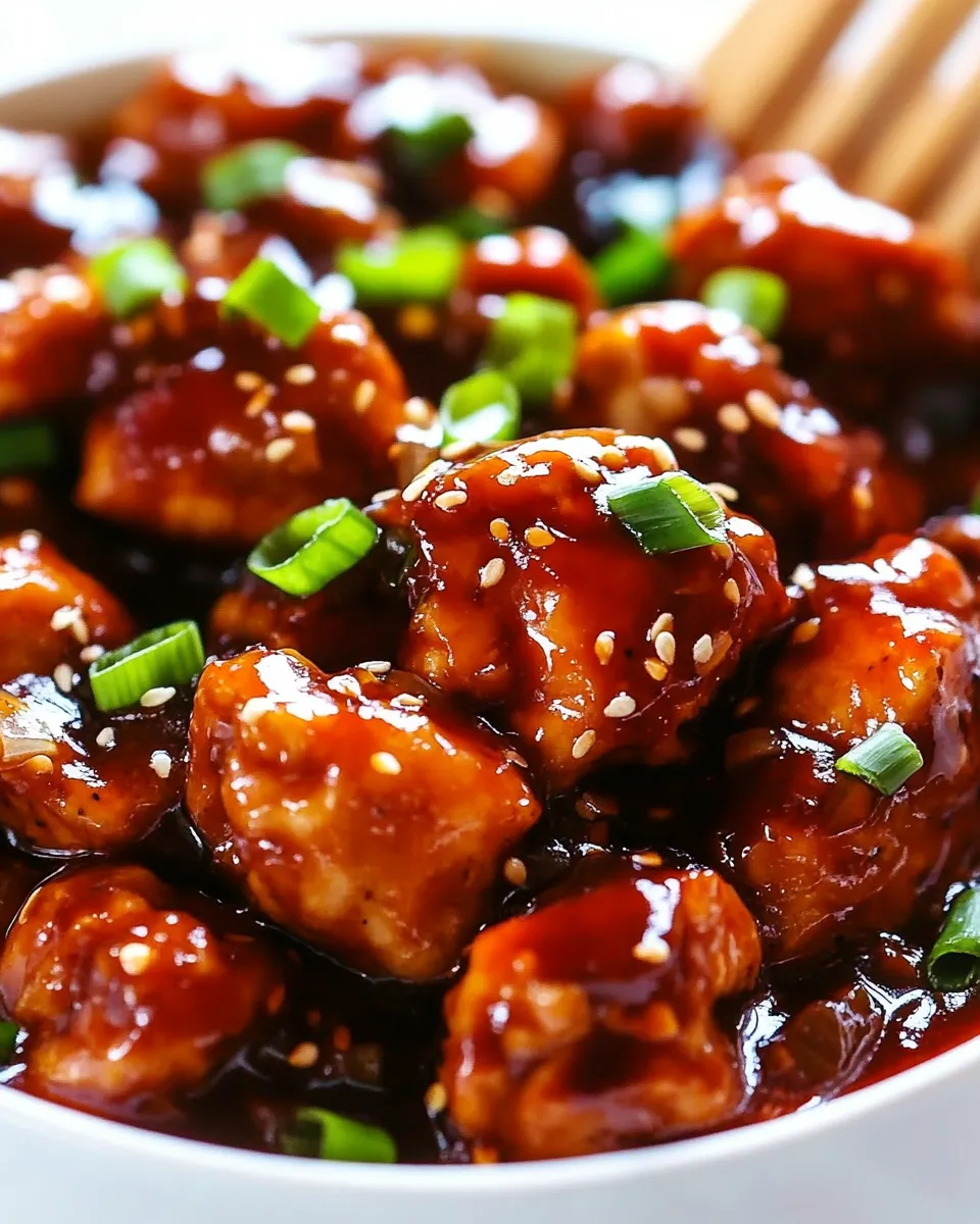 Delicious Instant Pot General Tso Chicken shot
