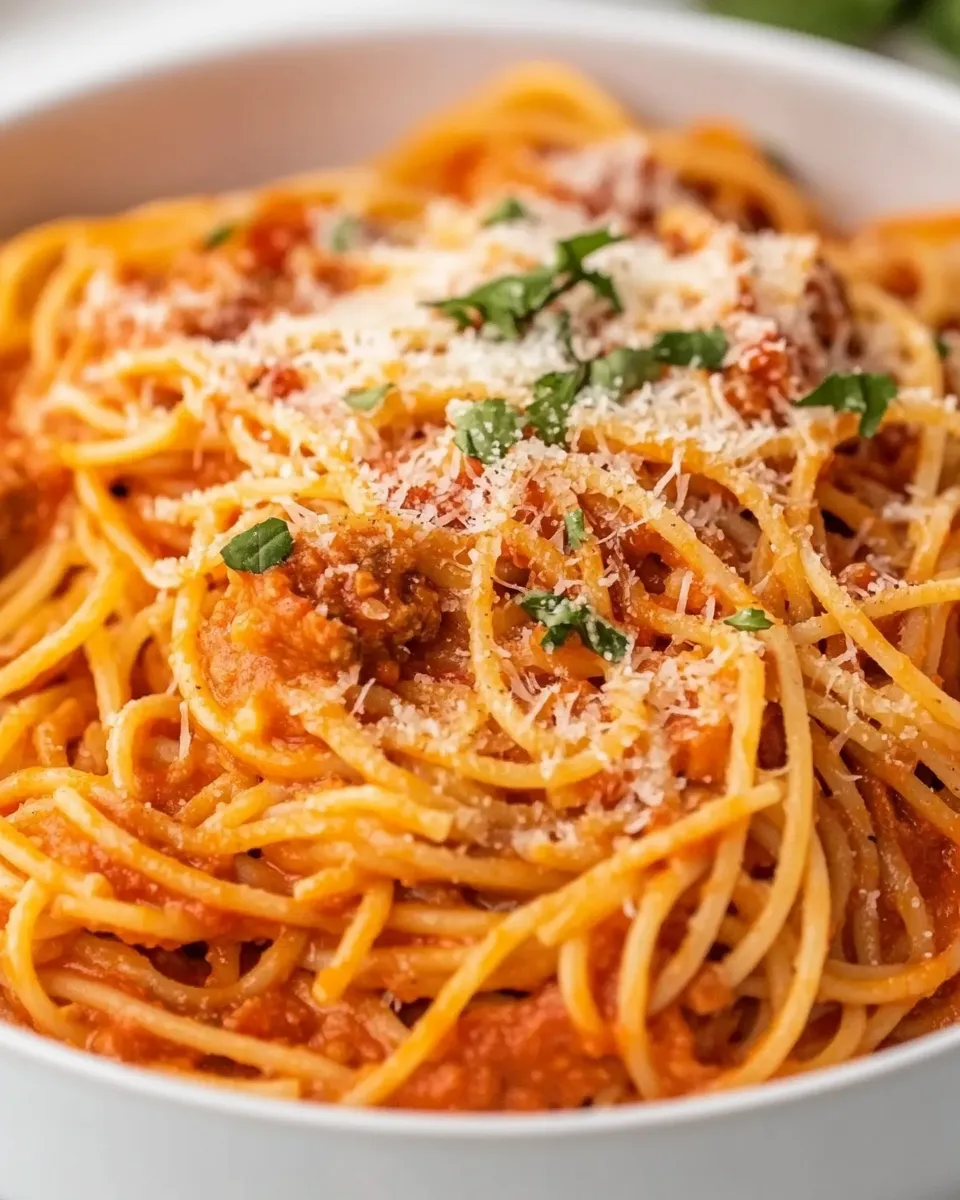 Quick Instant Pot Spaghetti shot