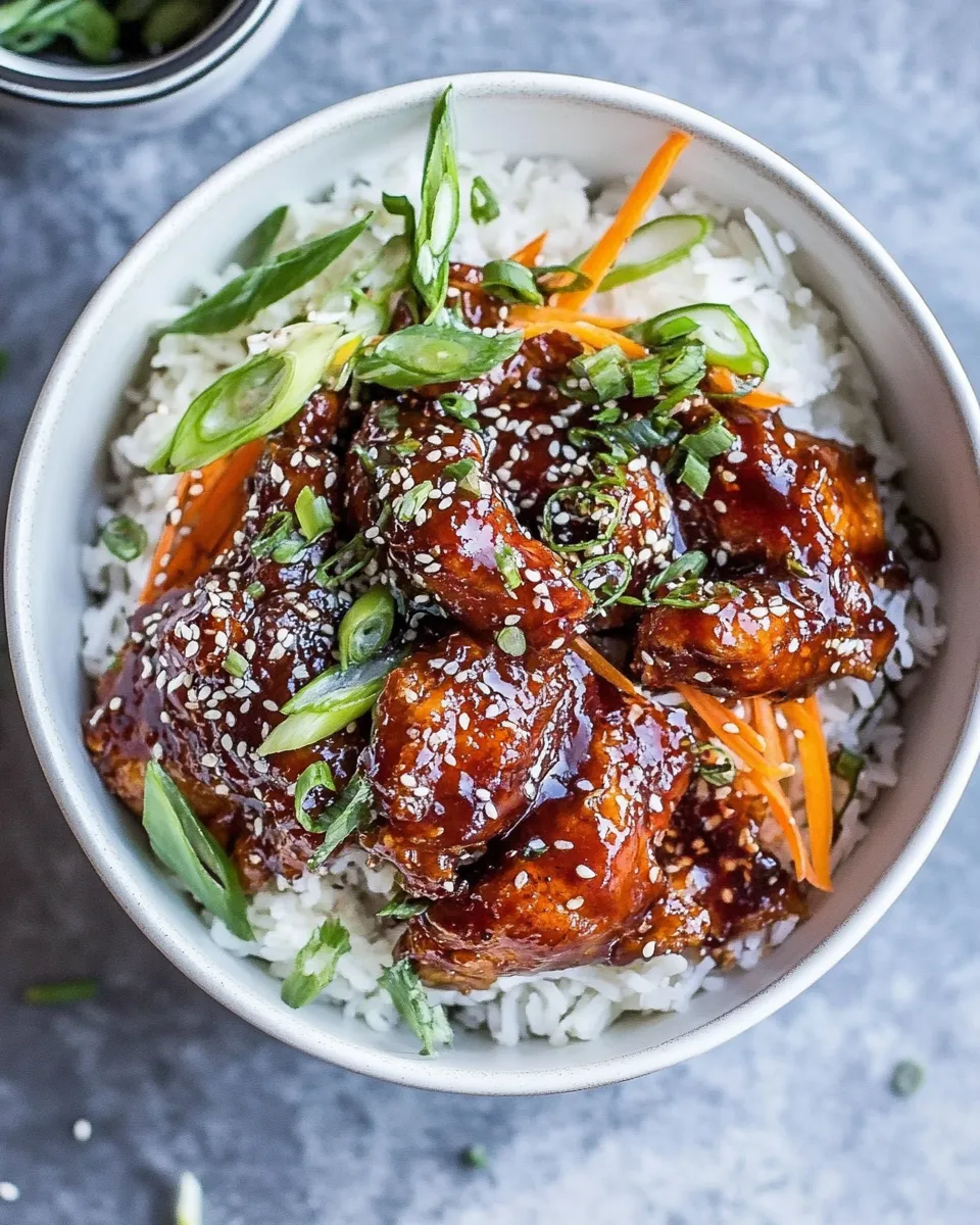 Sweet Instant Pot Sticky Korean Chicken. dish image