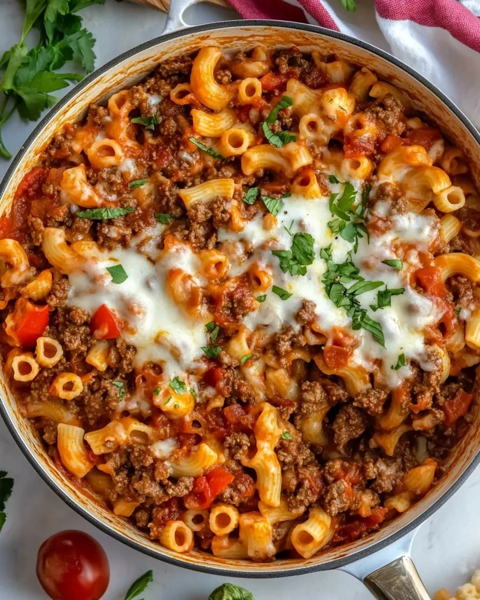 Homemade Italian Beef Pasta Skillet photo
