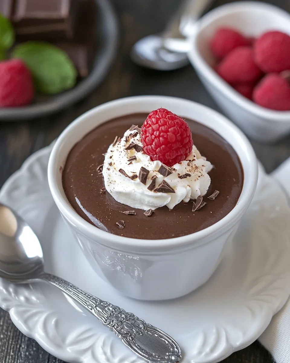 Delicious Italian Chocolate Pudding shot