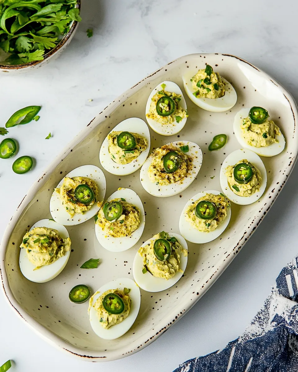 Delicious Jalapeo Deviled Eggs shot