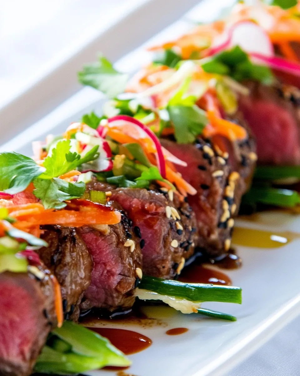 Homemade Japanese Beef Tataki Rolls recipe photo