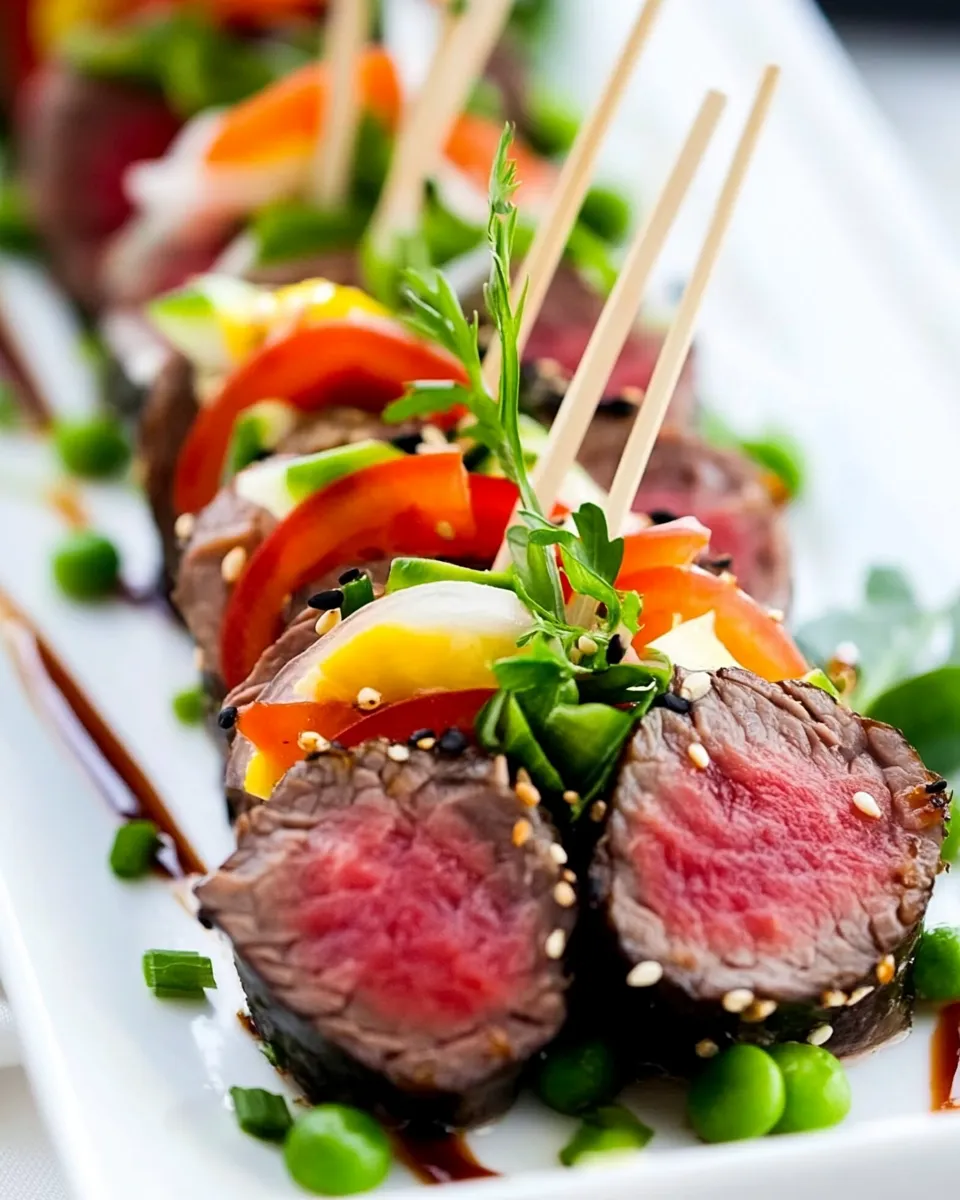 Savory Japanese Beef Tataki Rolls dish photo