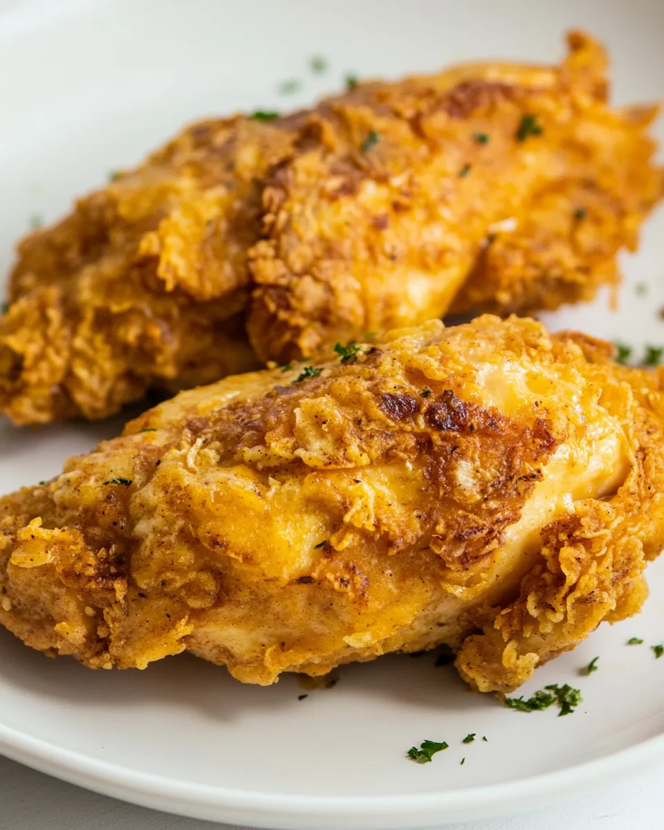 Delicious Juicy Fake Fried Chicken shot