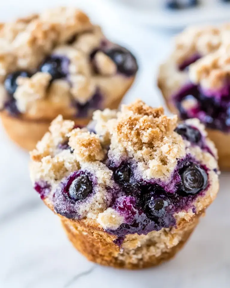 Homemade Jumbo Blueberry Crumb Muffins photo