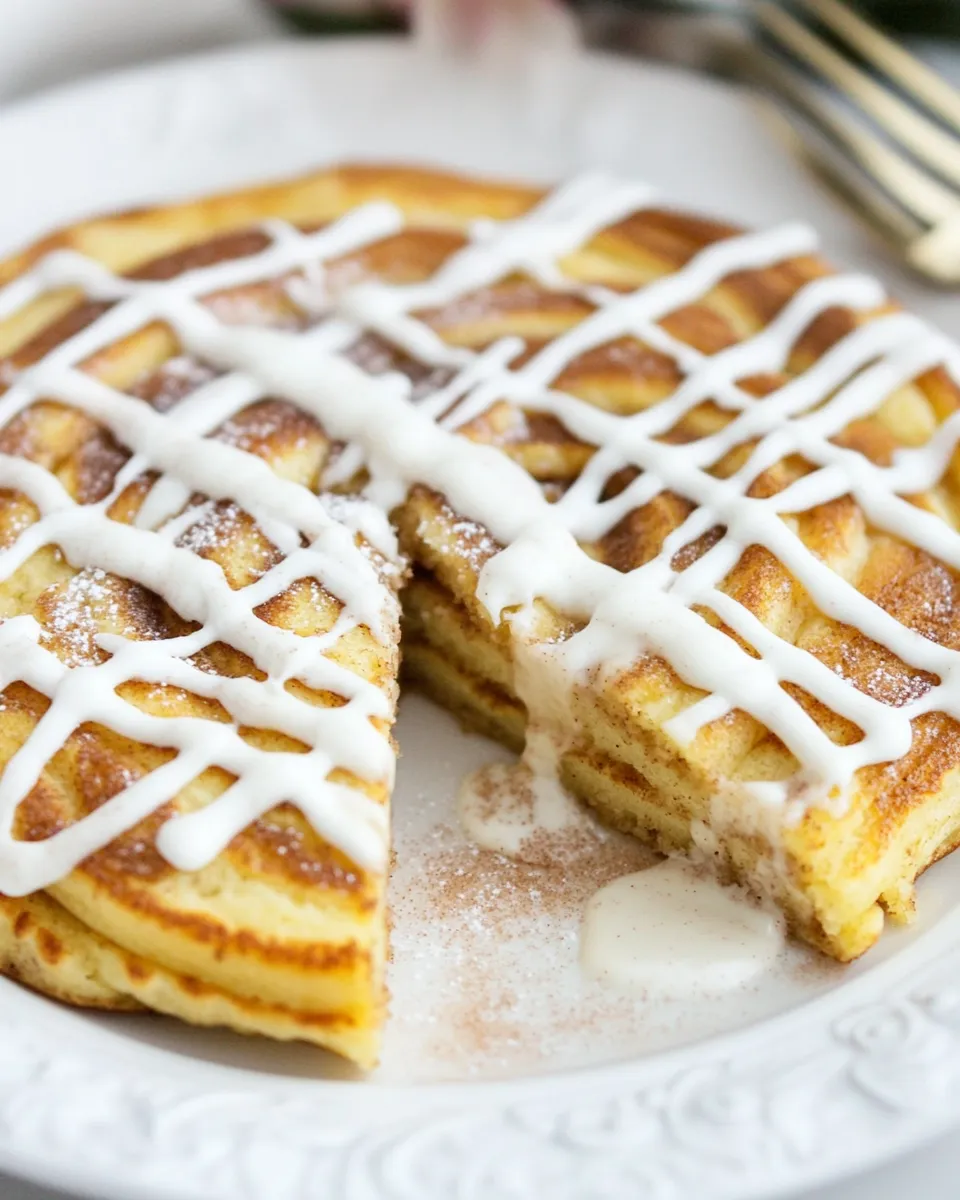 Quick Keto Cinnamon Roll Pancakes shot