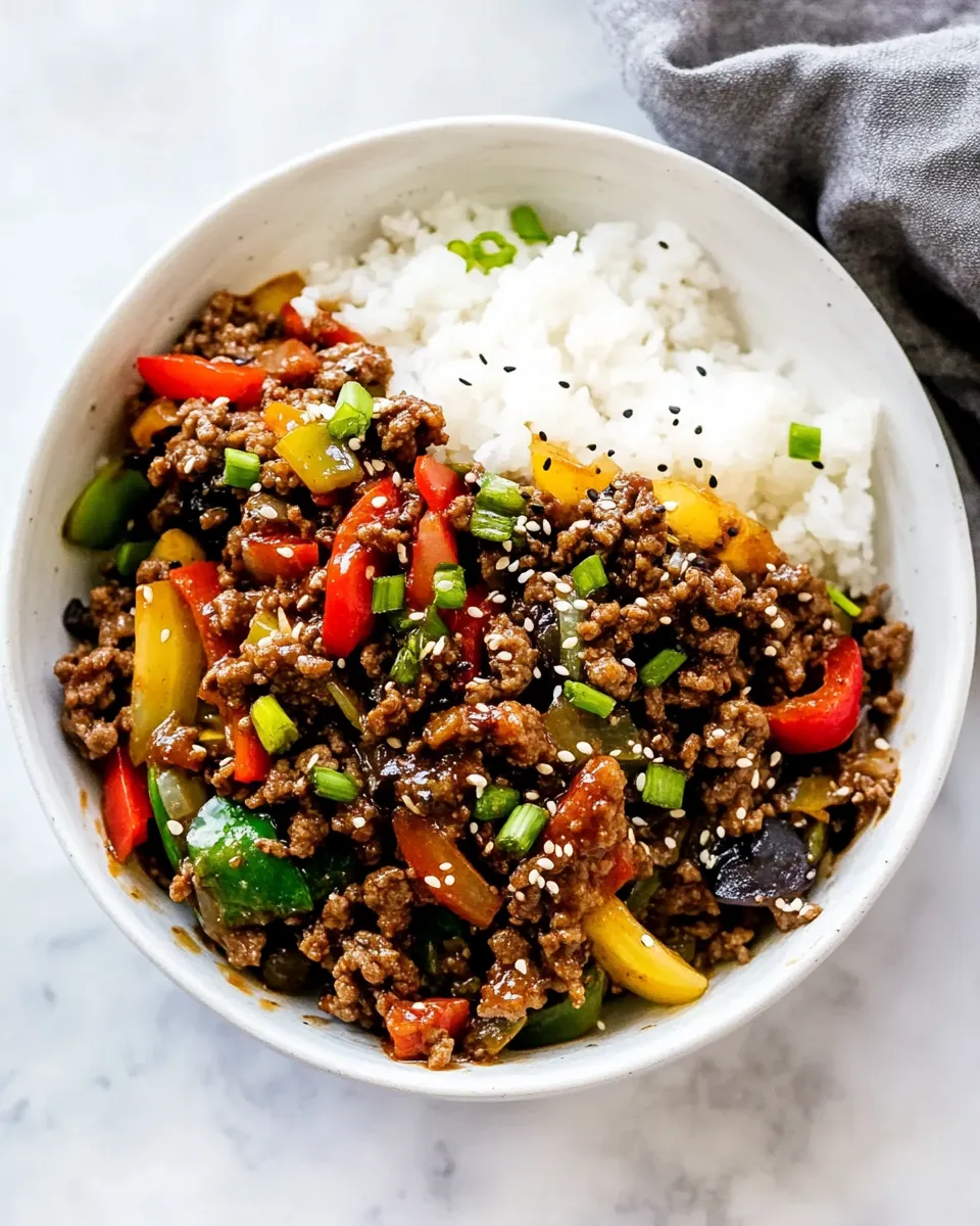 Delicious Korean Ground Beef Stir Fry image
