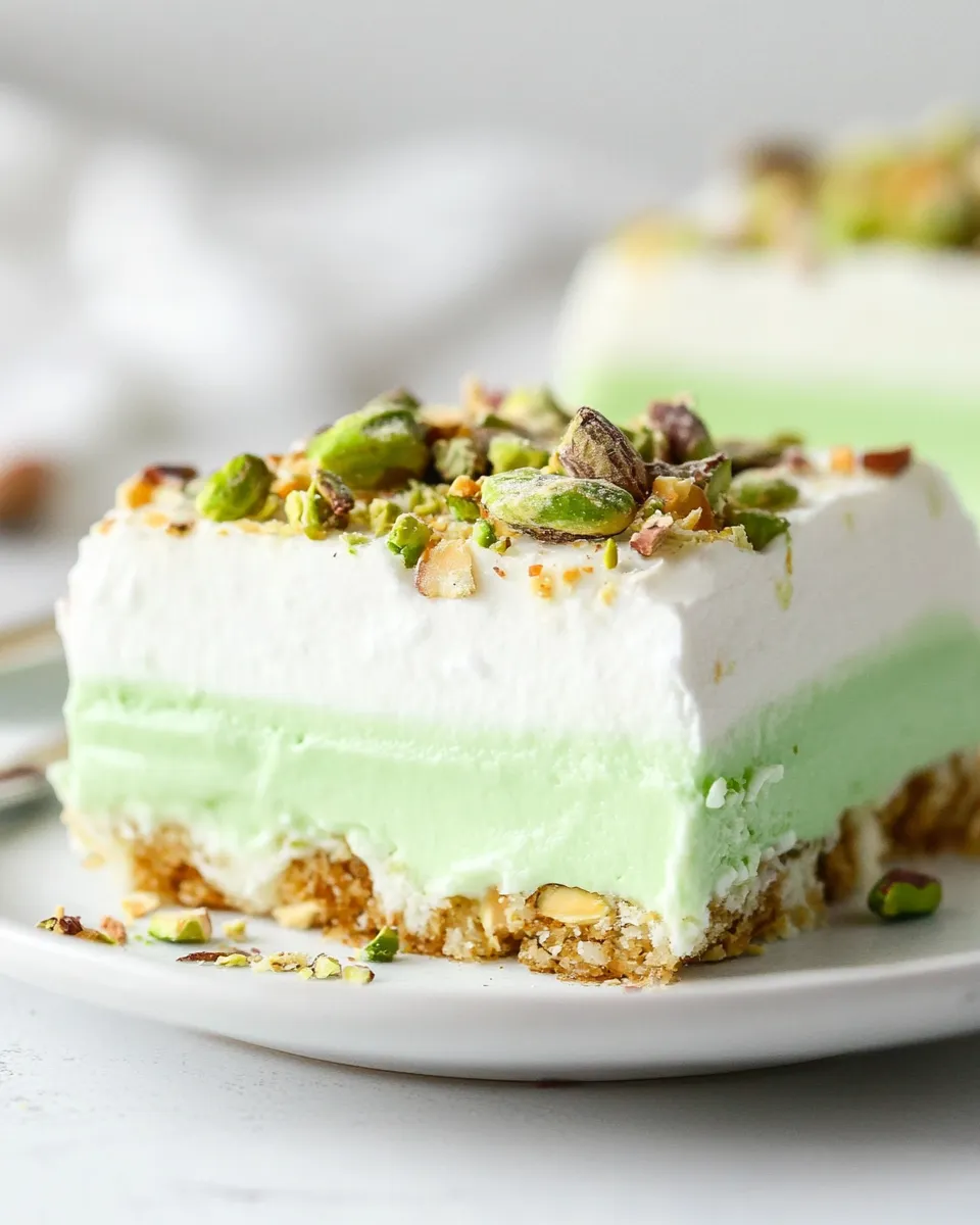 Homemade Layered Pistachio Dessert photo