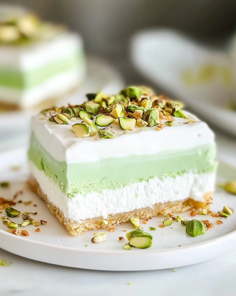 Delicious Layered Pistachio Dessert shot