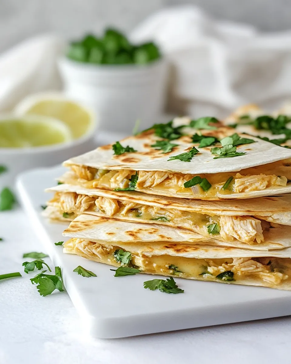Quick Leftover Chicken Quesadillas shot