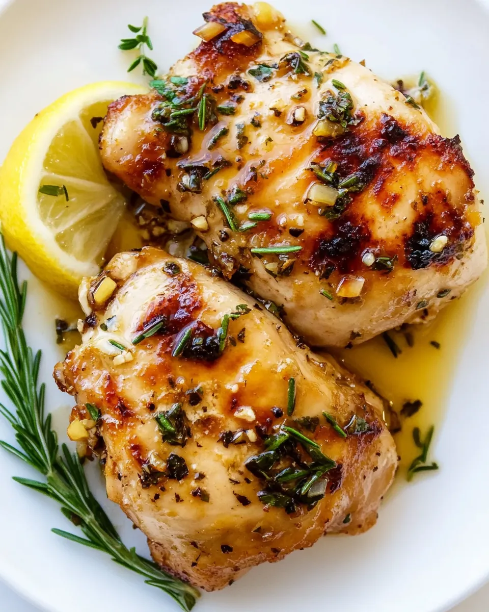 Delicious Lemon Garlic Chicken shot