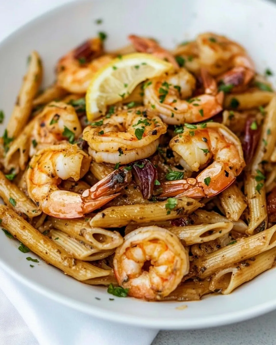 Classic Lemon Garlic Shrimp Pasta image