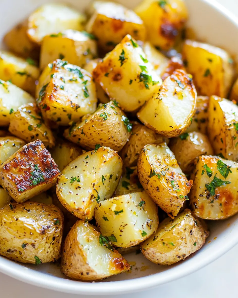Delicious Lemon Roasted Potatoes shot