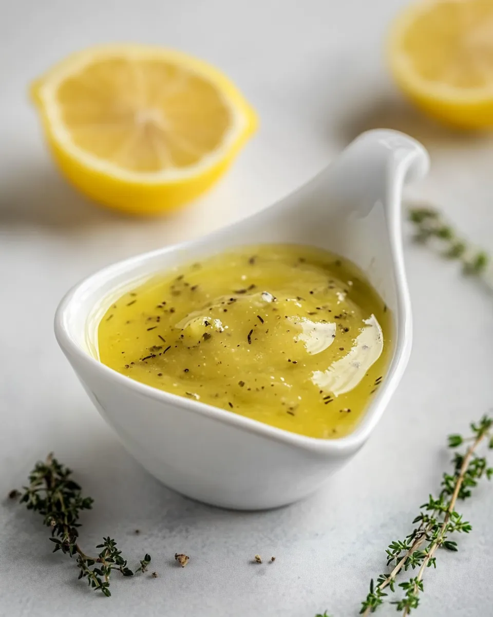Delicious Lemon Thyme Dressing shot