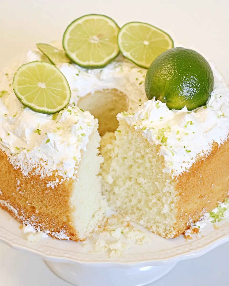 Homemade Lime Angel Food Cake Recipe photo