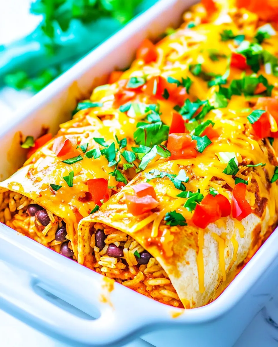 Healthy Loaded Vegetarian Black Bean and Rice Burritos recipe photo