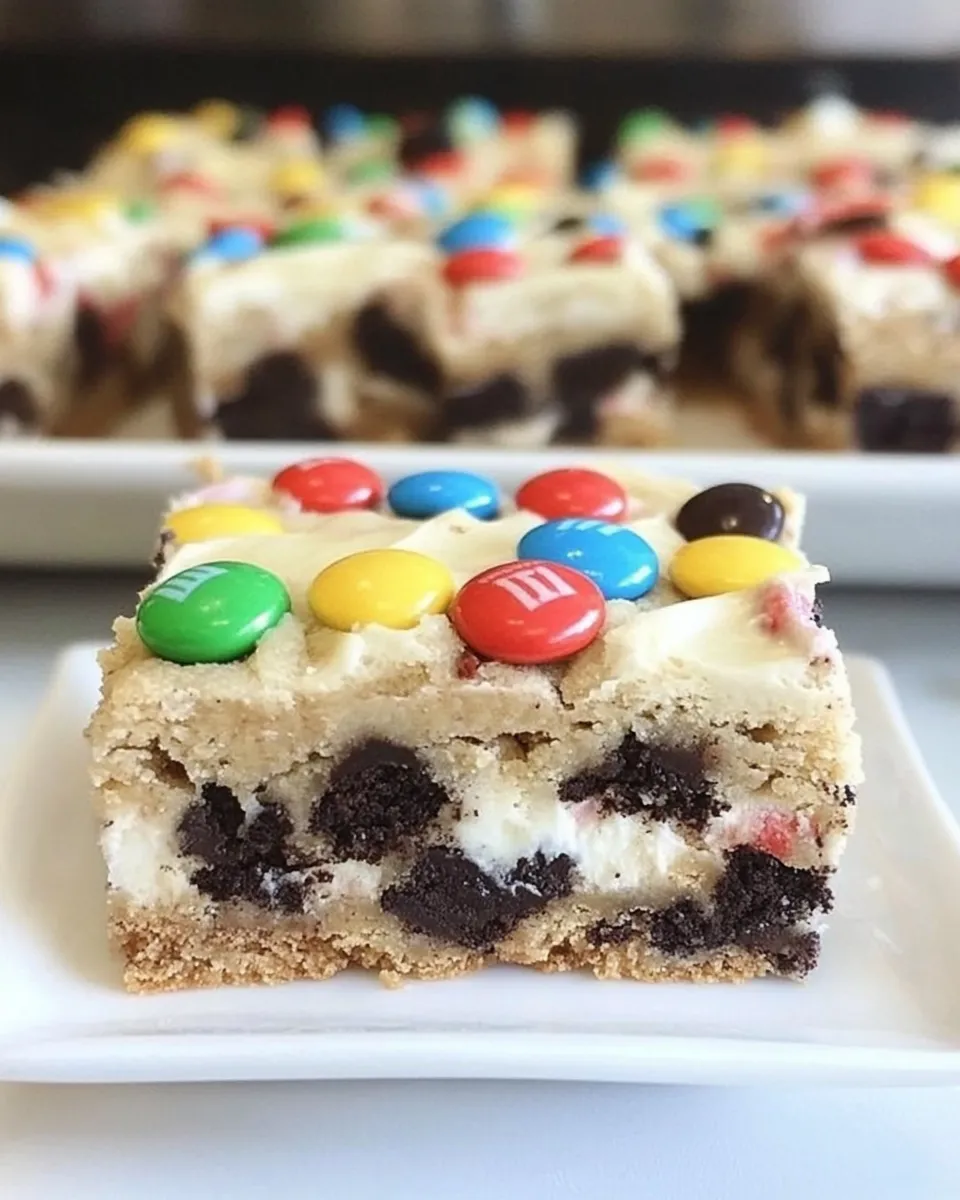 Classic M&M Oreo Cookie Bars image