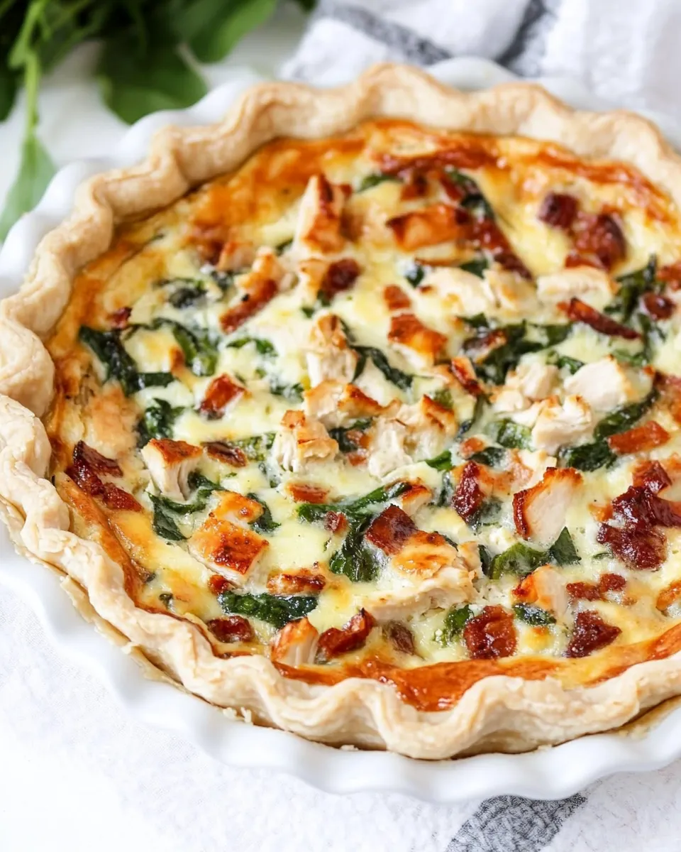 Delicious Marry Me Chicken Quiche shot