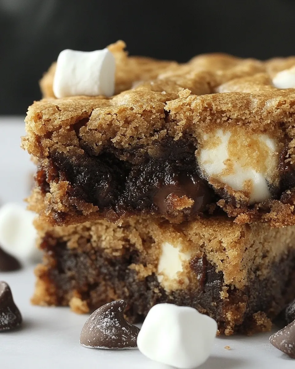 Delicious Marshmallow Toffee Blondies shot