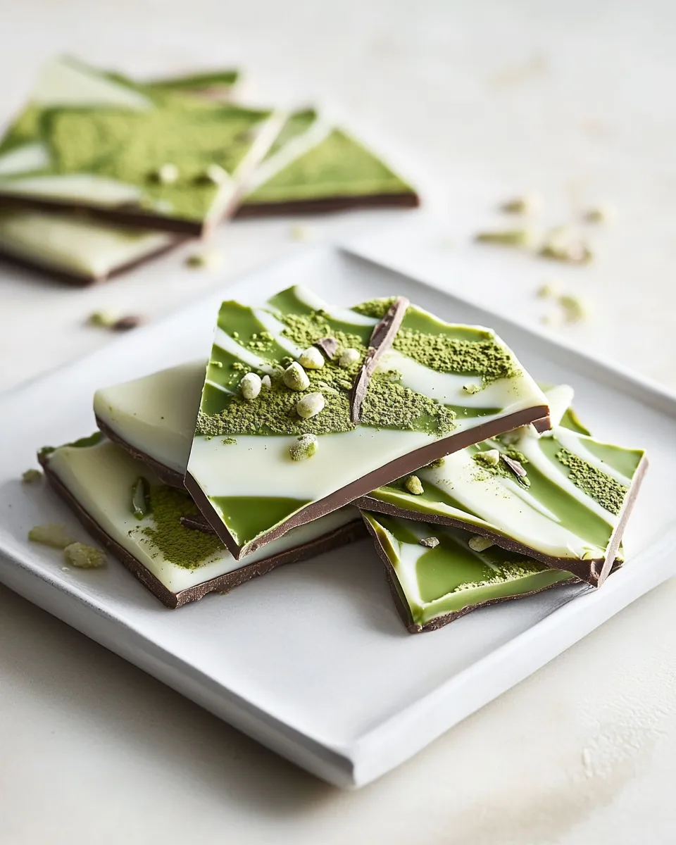 Homemade Matcha White Chocolate Crunch Bark photo