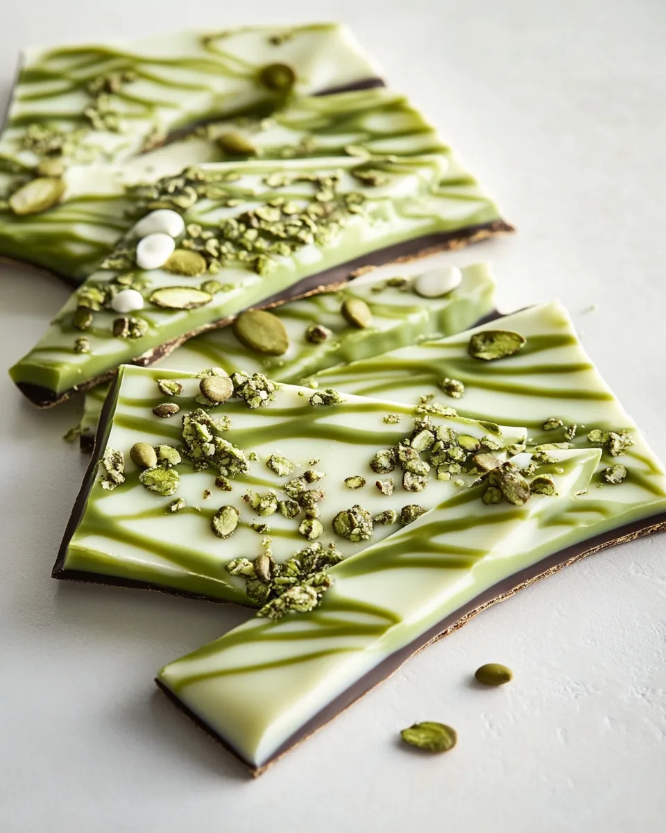 Easy Matcha White Chocolate Crunch Bark recipe photo
