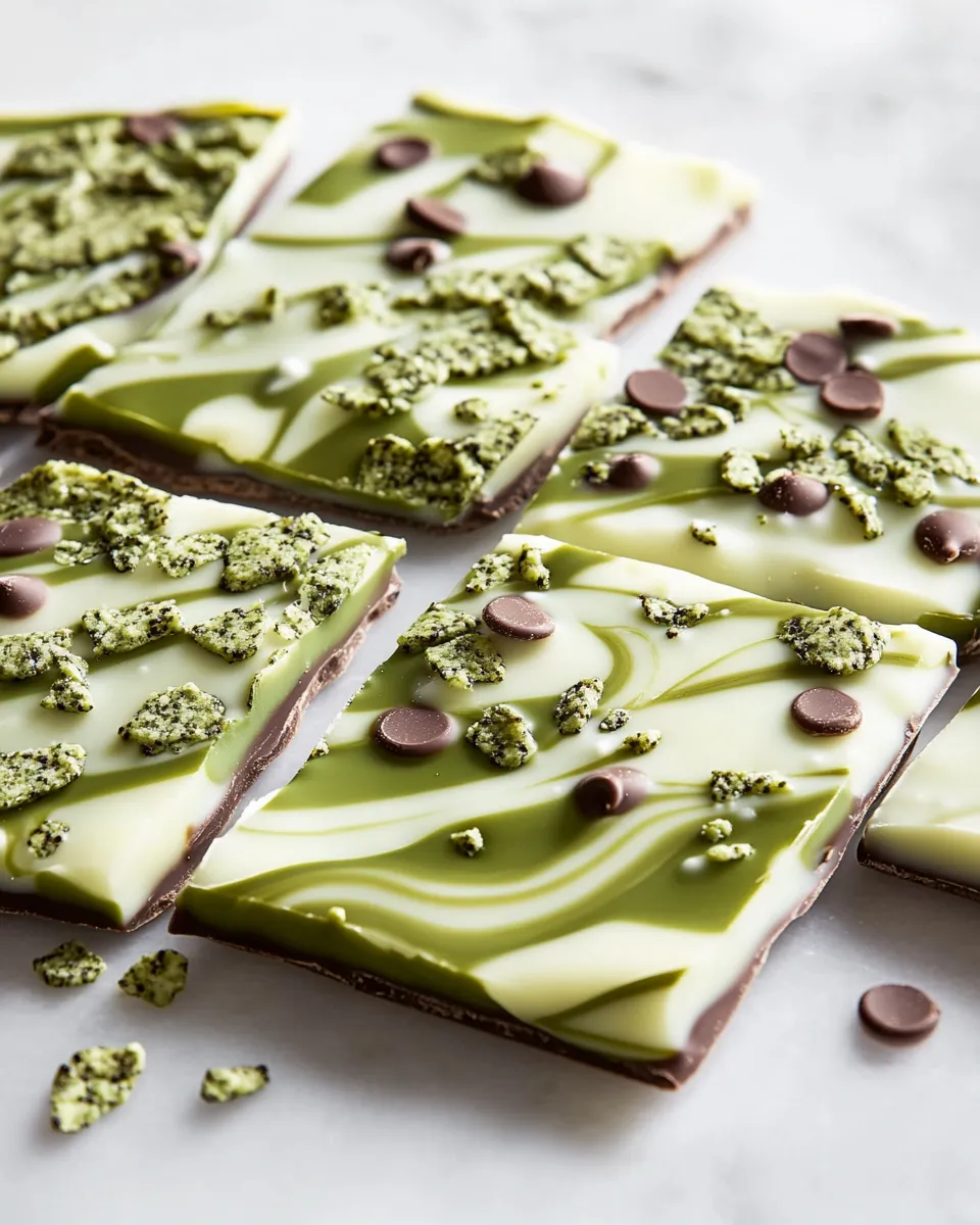 Perfect Matcha White Chocolate Crunch Bark shot