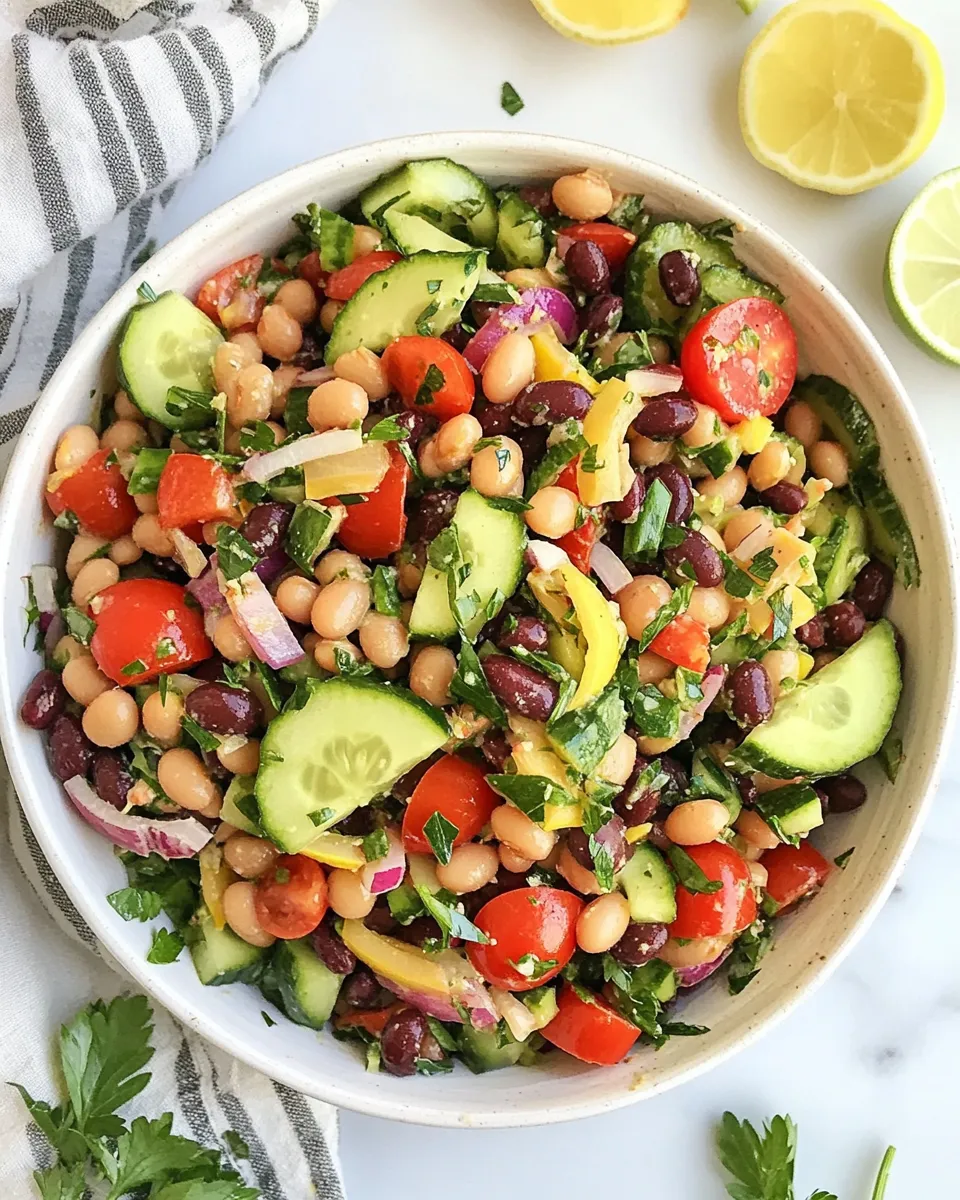 Homemade Mediterranean Bean Salad photo
