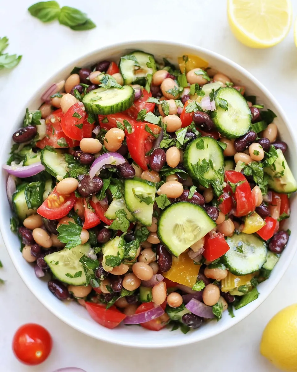 Easy Mediterranean Bean Salad recipe photo
