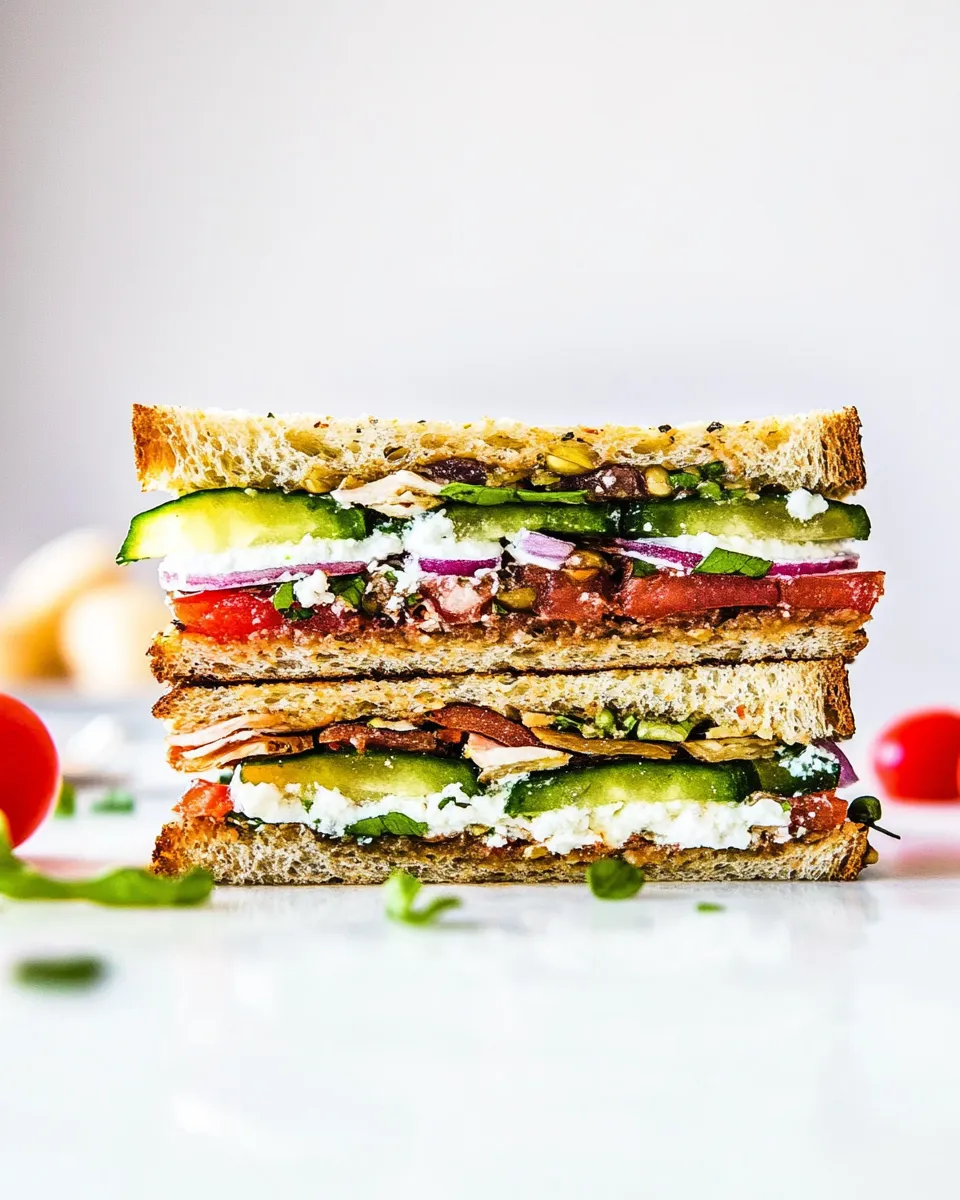 Homemade Mediterranean Sandwich photo