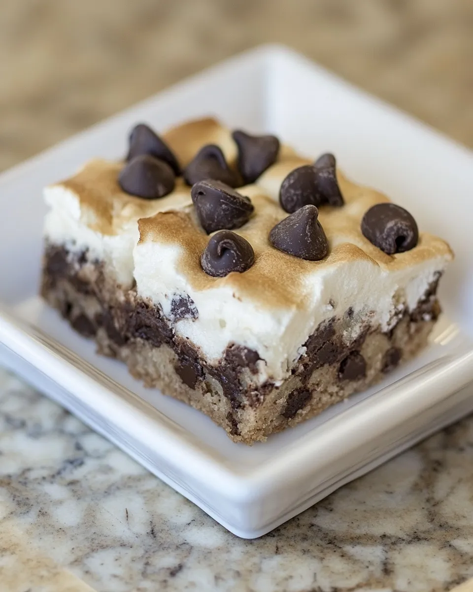 Classic Meringue Topped Chocolate Chip Bars image