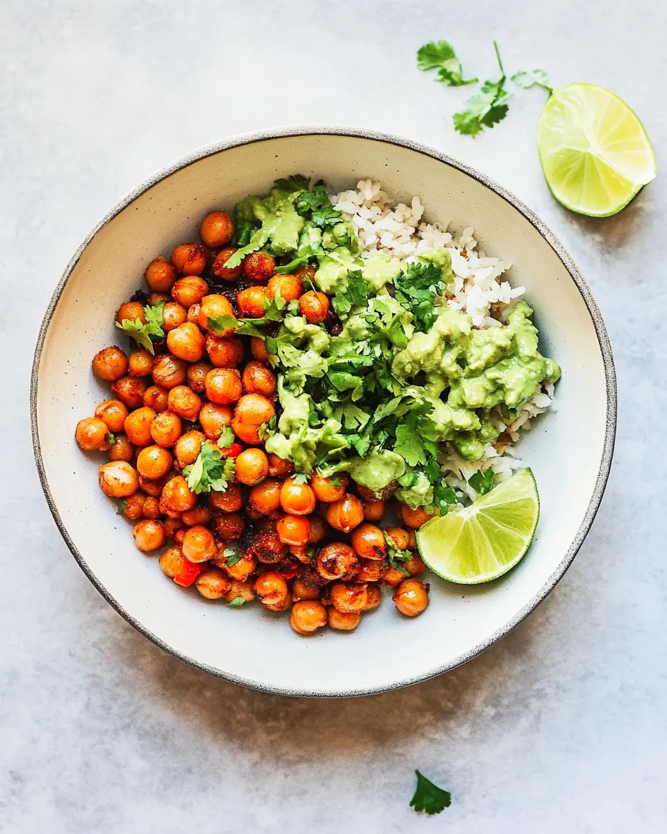 Savory Mexican Chickpeas food shot