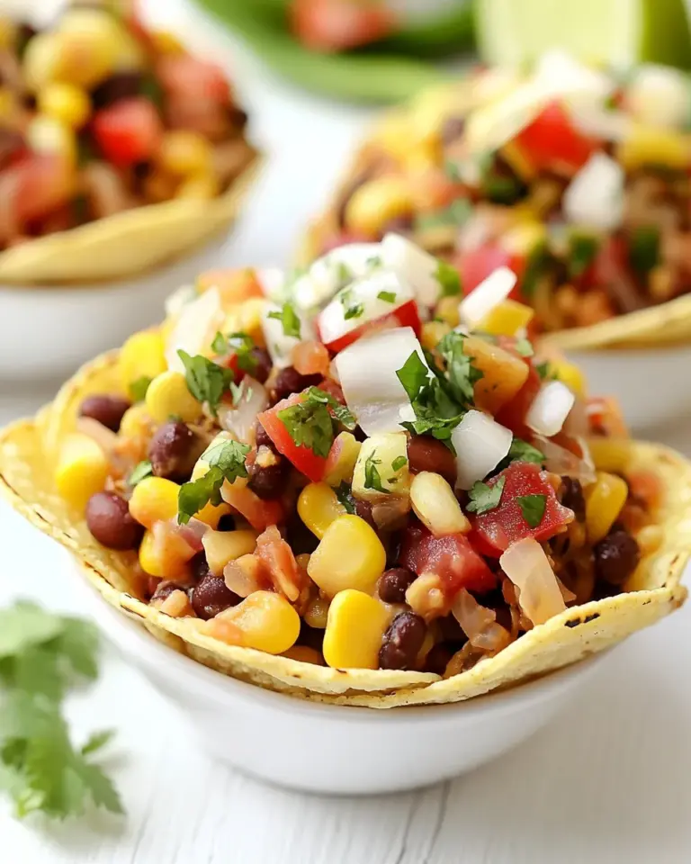 Homemade Mexican Taco Bowls with Mixed Bean Salsa photo