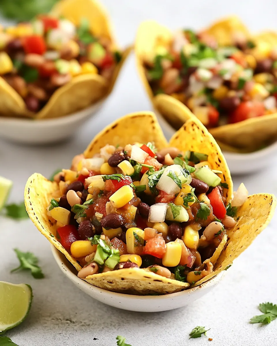 Classic Mexican Taco Bowls with Mixed Bean Salsa image