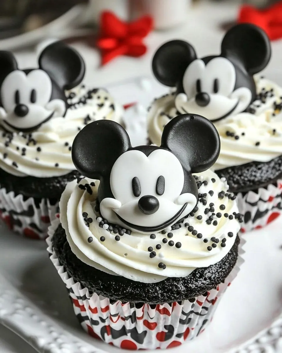 Homemade Mickey Mouse Cupcakes photo