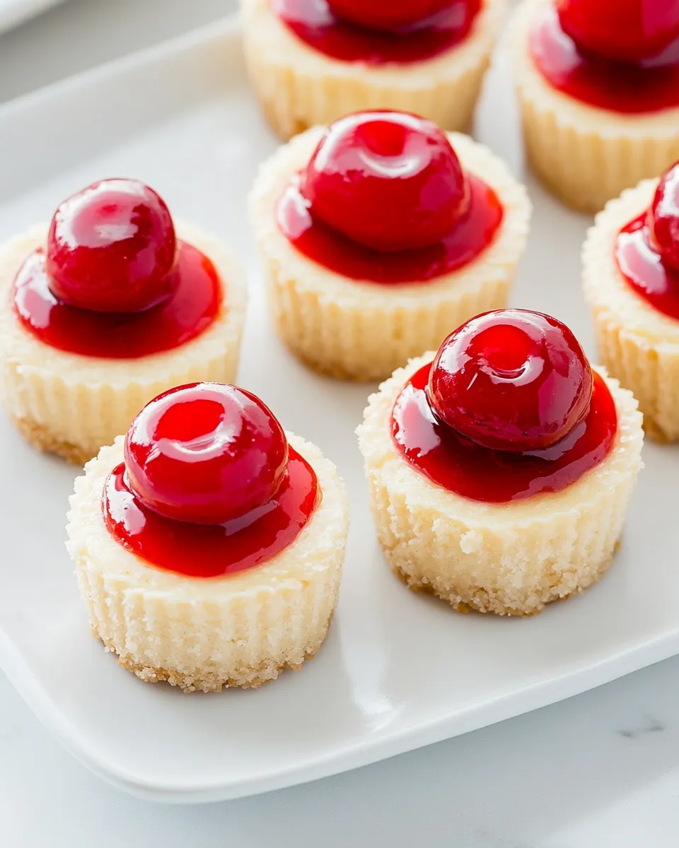 Homemade Mini Cherry Almond Cheesecakes photo