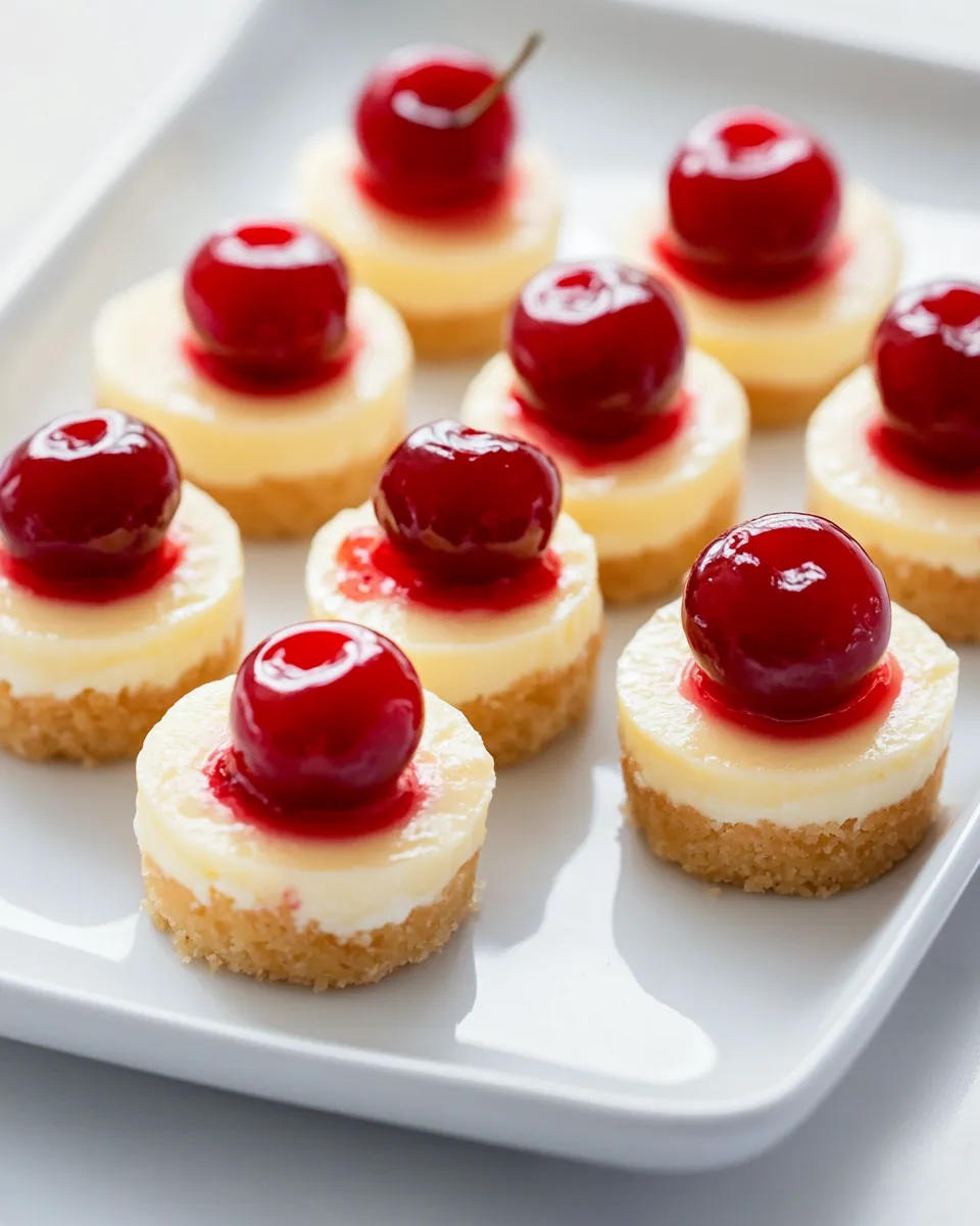 Delicious Mini Cherry Almond Cheesecakes image
