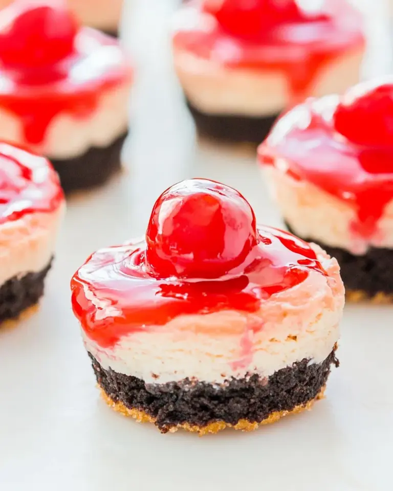 Easy Mini Cherry Oreo Cheesecakes photo
