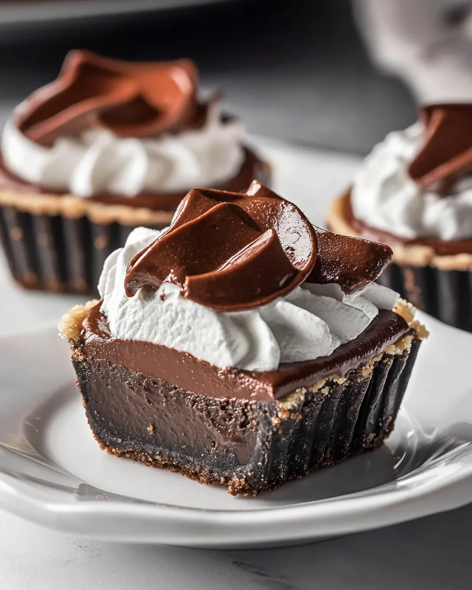 Easy Mini Chocolate Cream Pie Recipe shot