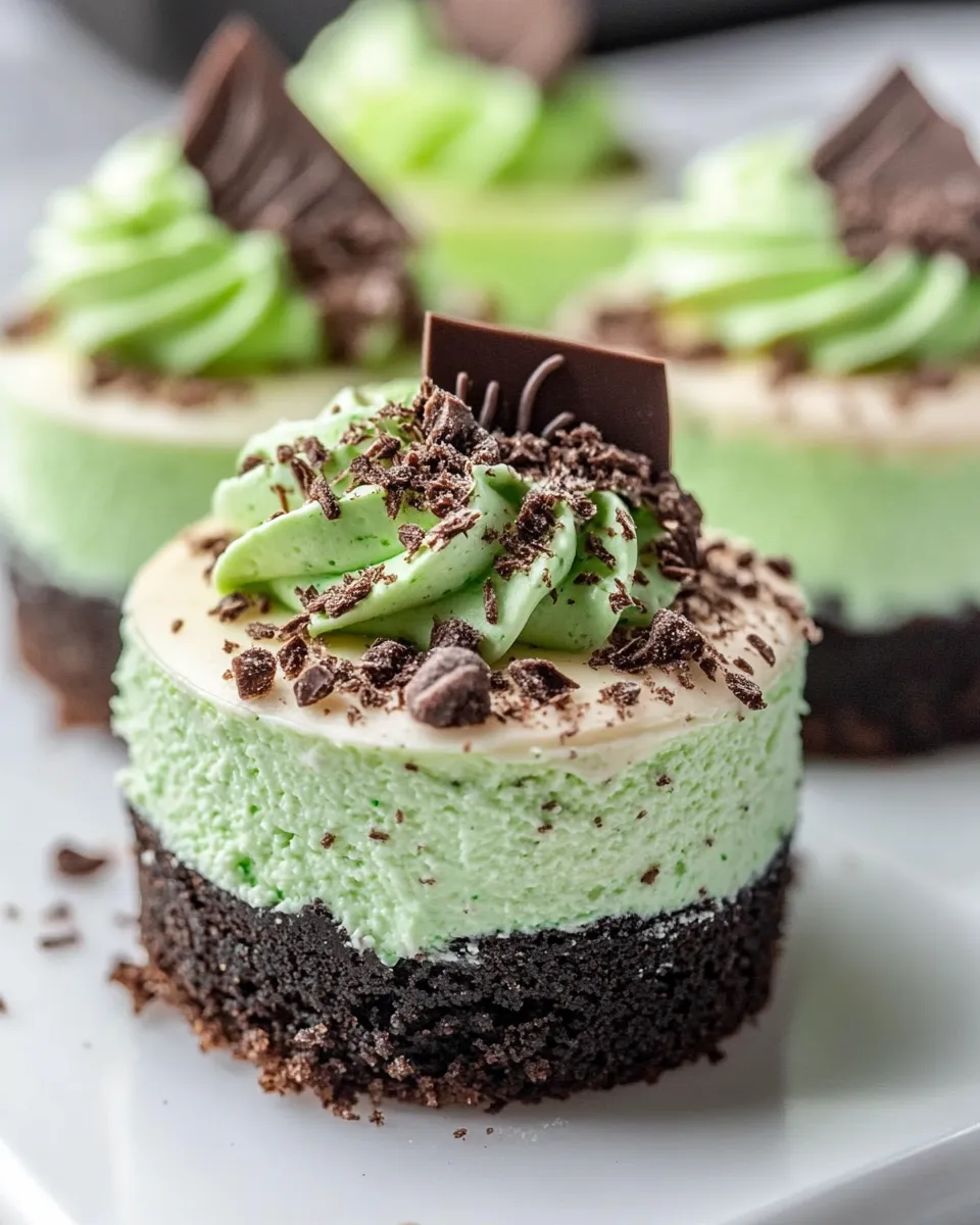 Easy Mini Mint Cheesecake recipe photo