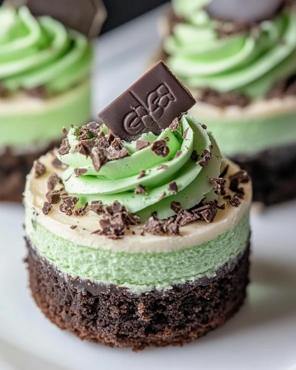 Delicious Mini Mint Cheesecake shot