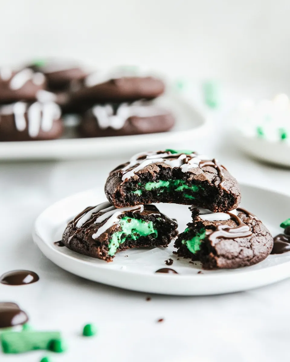 Homemade Mint Brownie Cookies photo