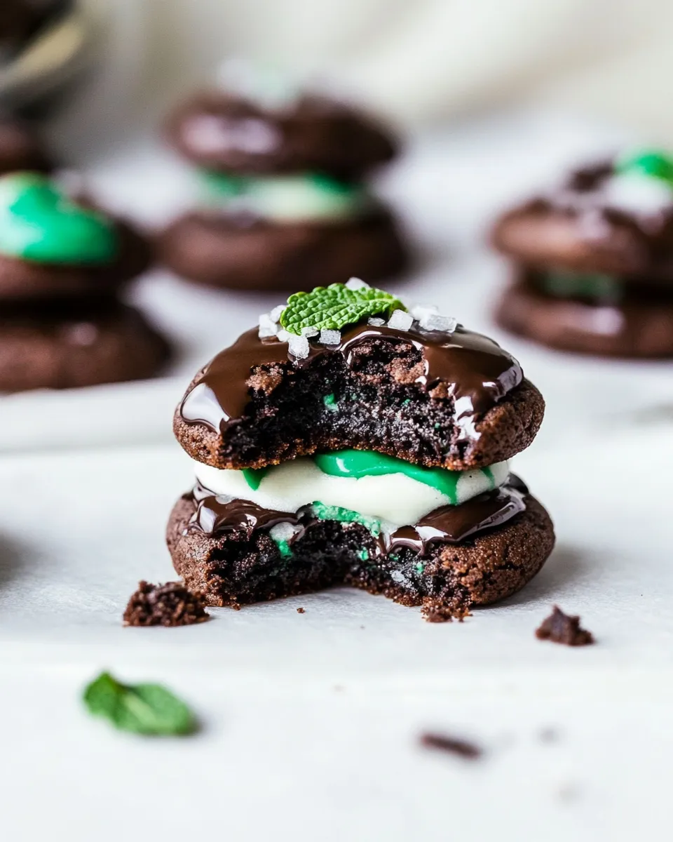 Classic Mint Brownie Cookies image