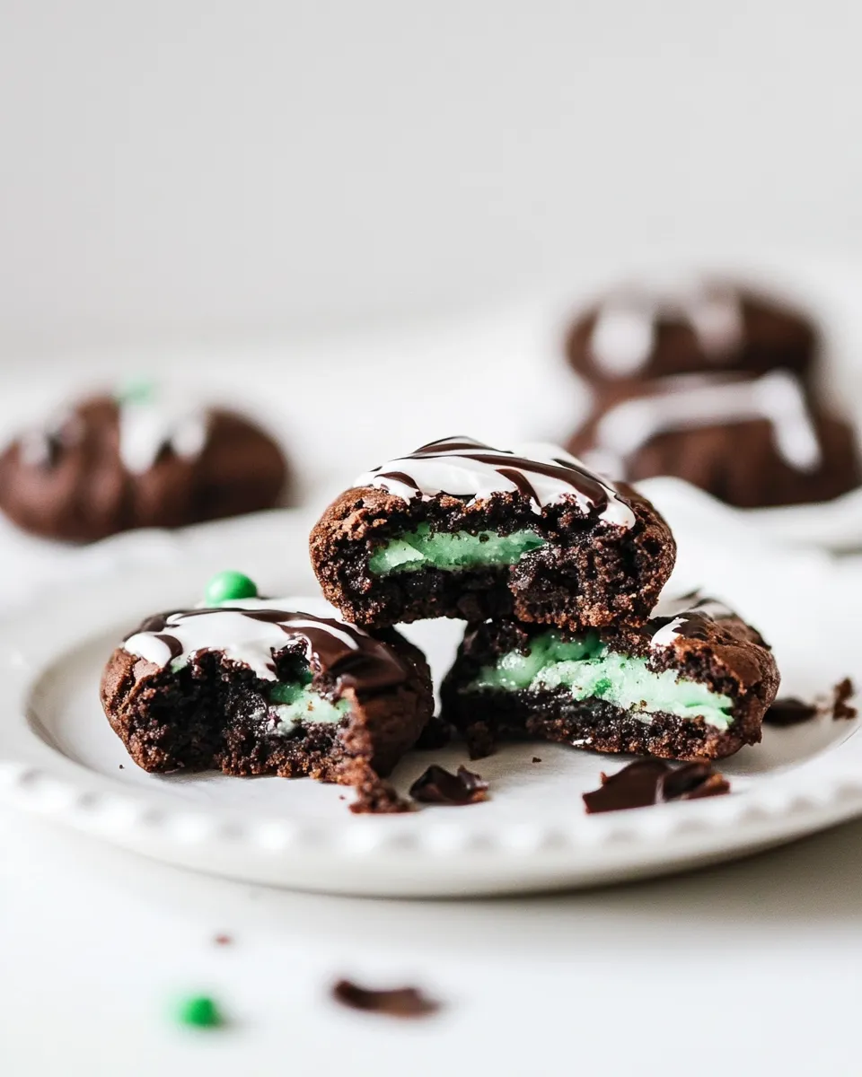 Easy Mint Brownie Cookies recipe photo