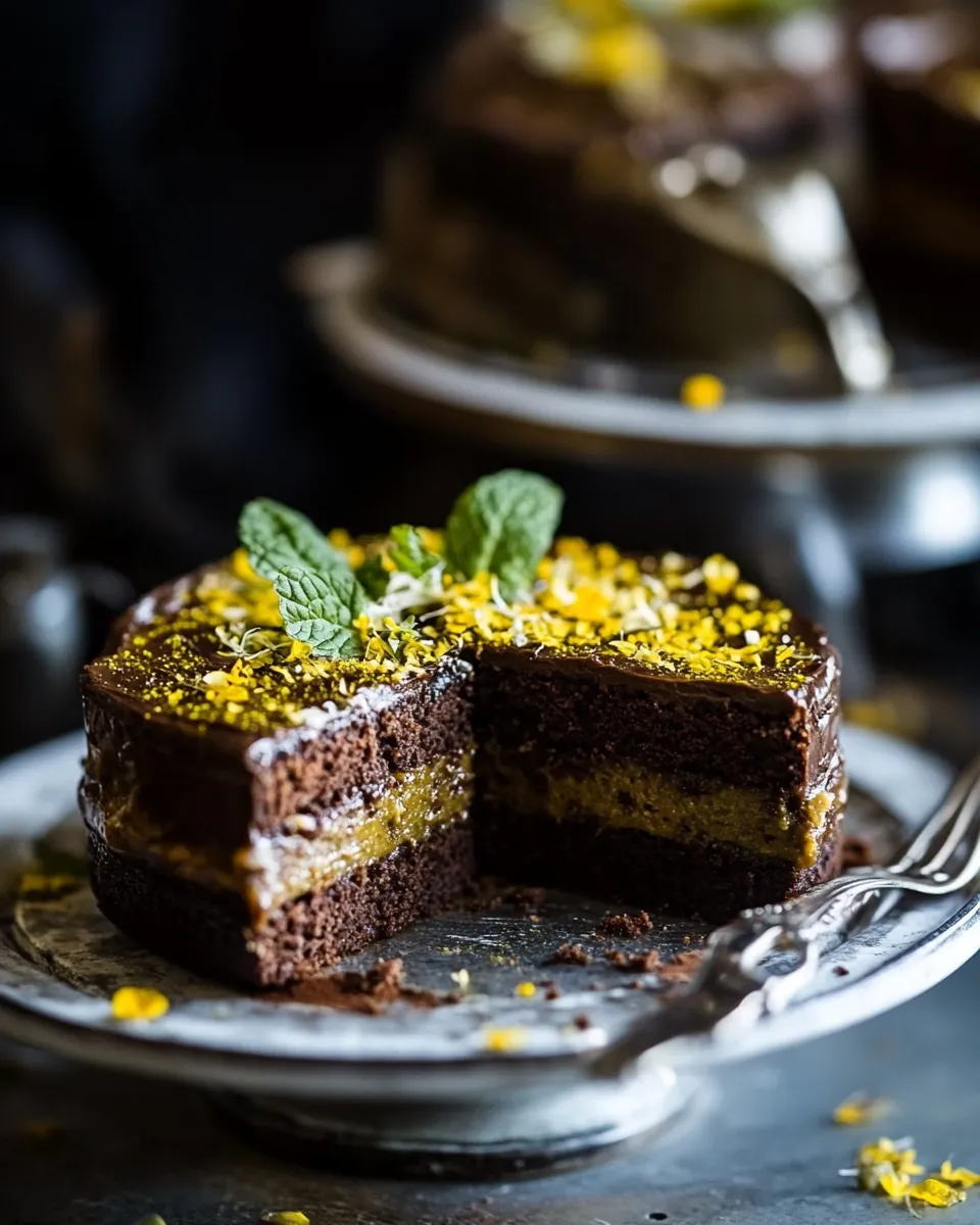 Easy Mint Paleo, Gluten-Free Chocolate Cake recipe photo
