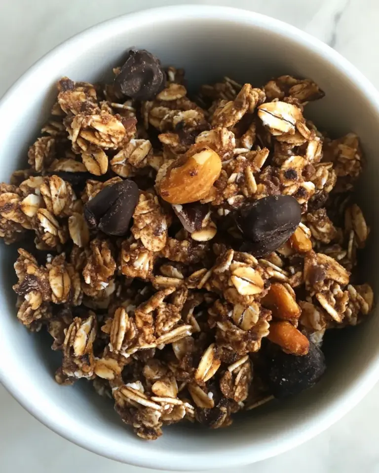 Homemade Mocha Granola. food shot