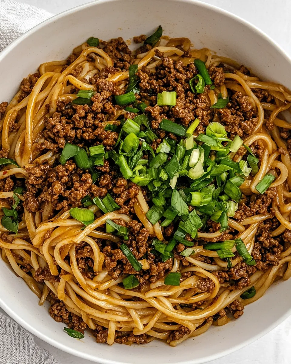 Easy Mongolian Ground Beef and Noodles recipe photo